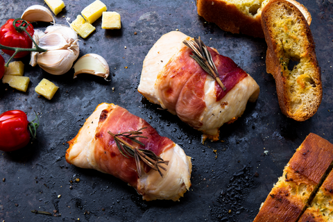 Pancetta Wrapped Stuffed Chicken Breast