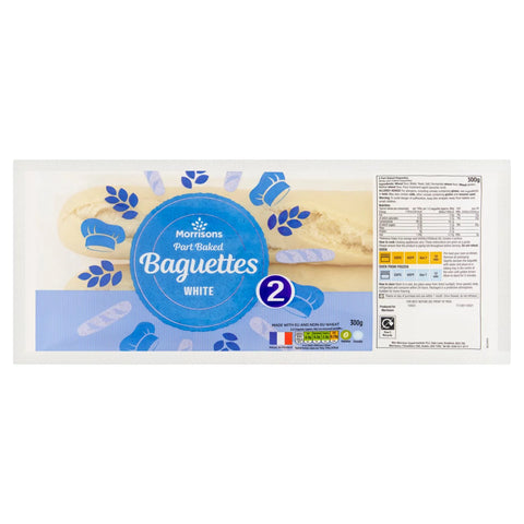 Morrisons Part Baked Baguettes 2 pack