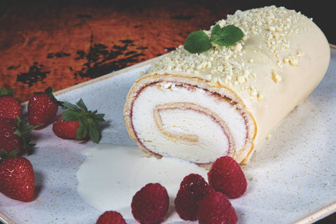 Mario's White Chocolate Yule Log